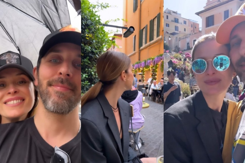 Вљубени и среќни: Каролина објави видео од романтичното патување со сопругот во Рим